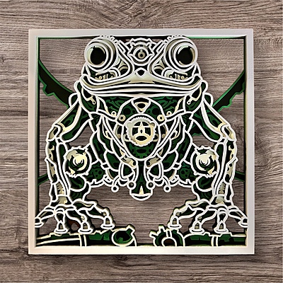 Frog- Four Layered 3D Frog Frog- Four Layered 3D Frog
