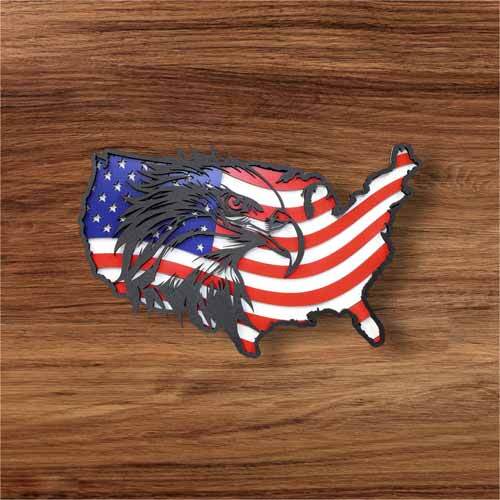 American Flag with American Eagle Overlay American Flag with American Eagle Overlay